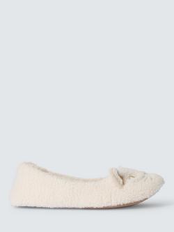 John Lewis Cat Ballerina Slippers, Winter White, Winter White