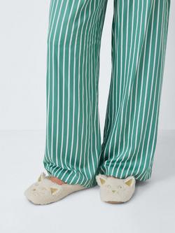 John Lewis Cat Ballerina Slippers, Winter White - view 2, Winter White