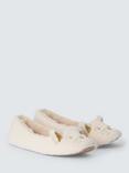 John Lewis Cat Ballerina Slippers, Winter White