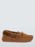 John Lewis Microsuede Faux Fur Moccasin Slippers