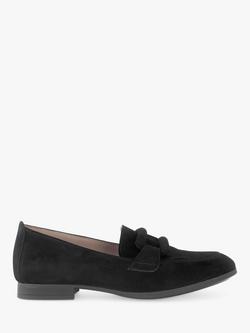 Gabor Breanne Suede Loafers, Black, Black