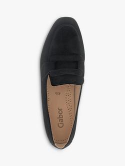 Gabor Breanne Suede Loafers, Black - view 2, Black