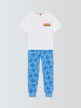 LEGO Ninjago Kids' Cotton Pyjama Set, White/Blue