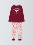 Brand Threads Kids' Harry Potter Pyjamas, Pink/Raspberry