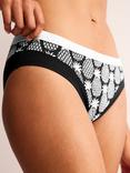 Boden Santorini Bikini Bottoms, Black/Pineapple Geo