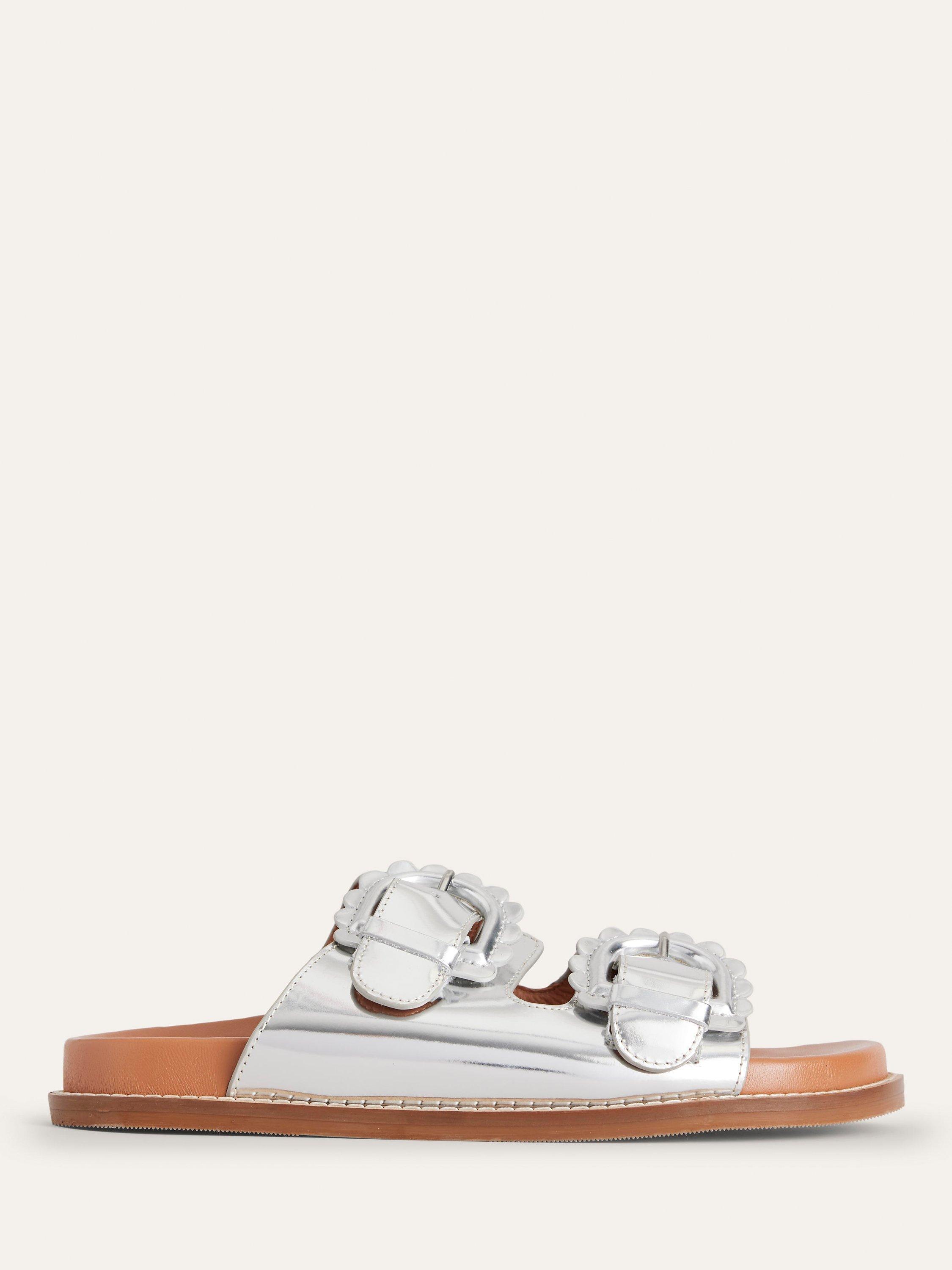 Boden Double Buckle Sliders, Silver