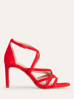 Boden Multi Strap Suede High Heel Sandals, Post Box Red, Post Box Red
