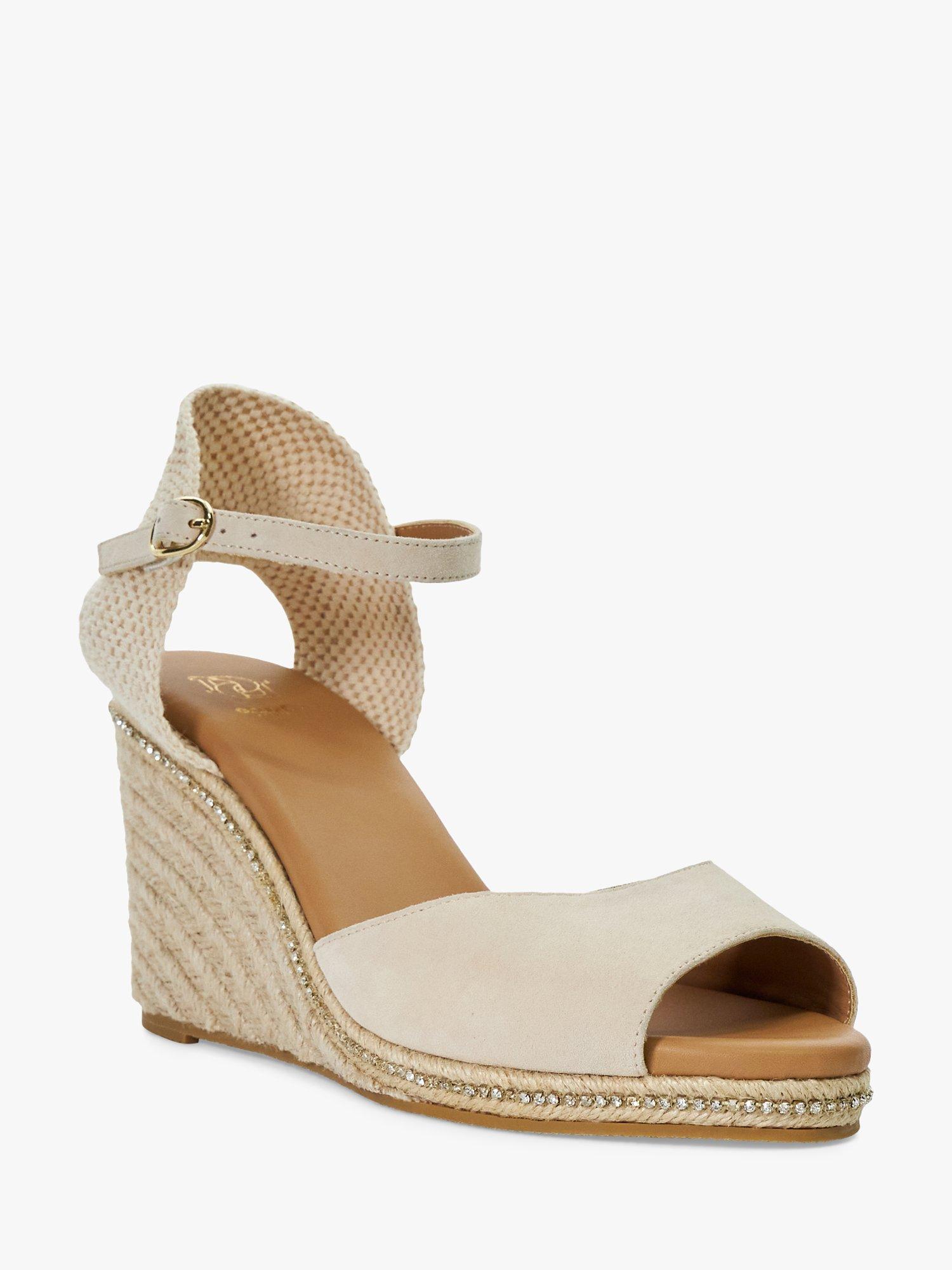 Product image 4 of 6, which shows Dune London Koto Diamante Detail Espadrilles, Blush, 3