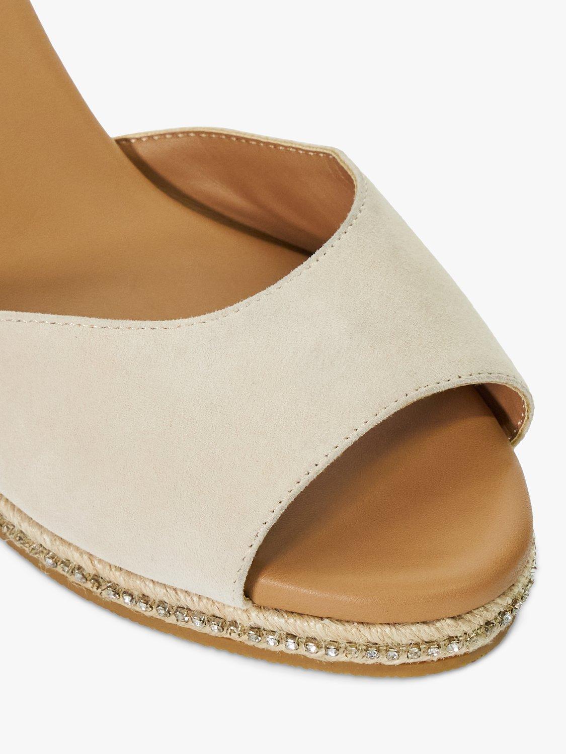Product image 6 of 6, which shows Dune London Koto Diamante Detail Espadrilles, Blush, 3