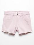 Mango Kids' Isa Frayed Denim Shorts