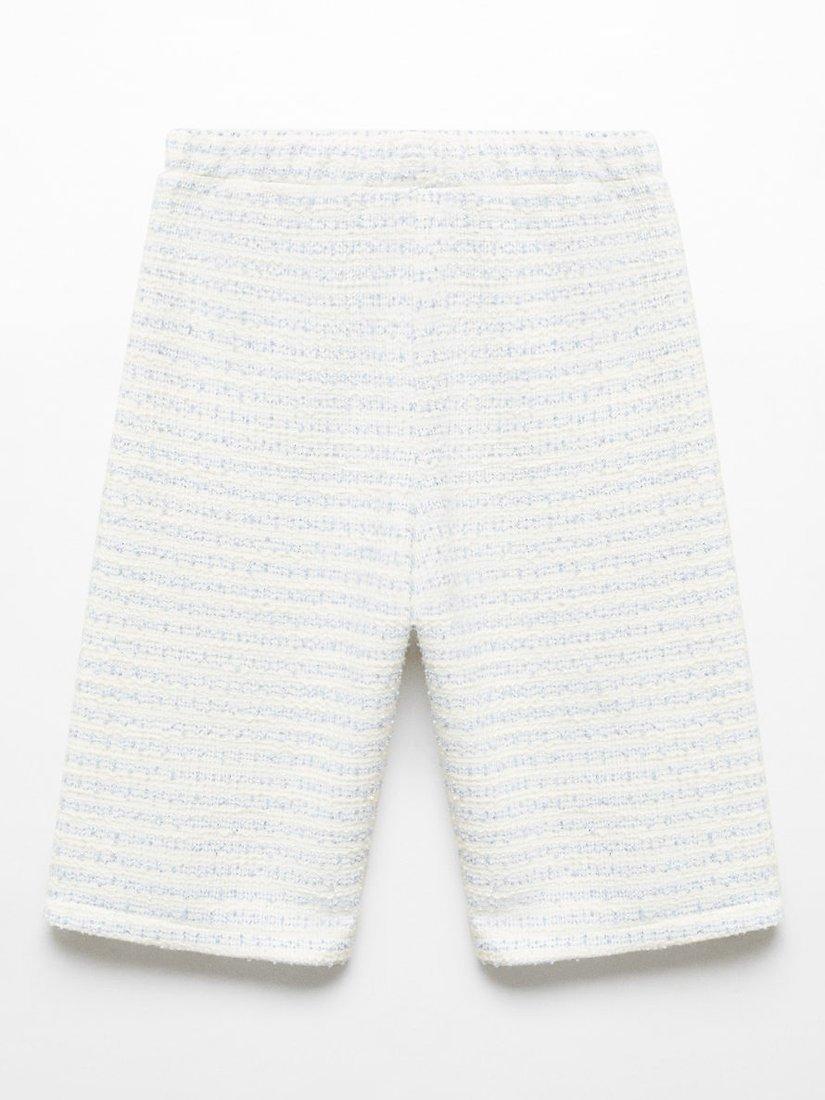 Mango Baby Diana Textured Culotte Trousers, Light Pastel Blue