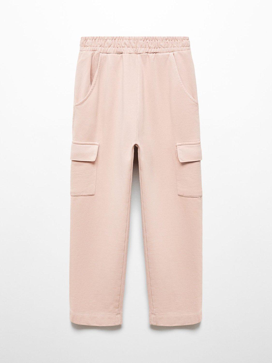 Mango Kids' Paris Cargo Joggers, Pink