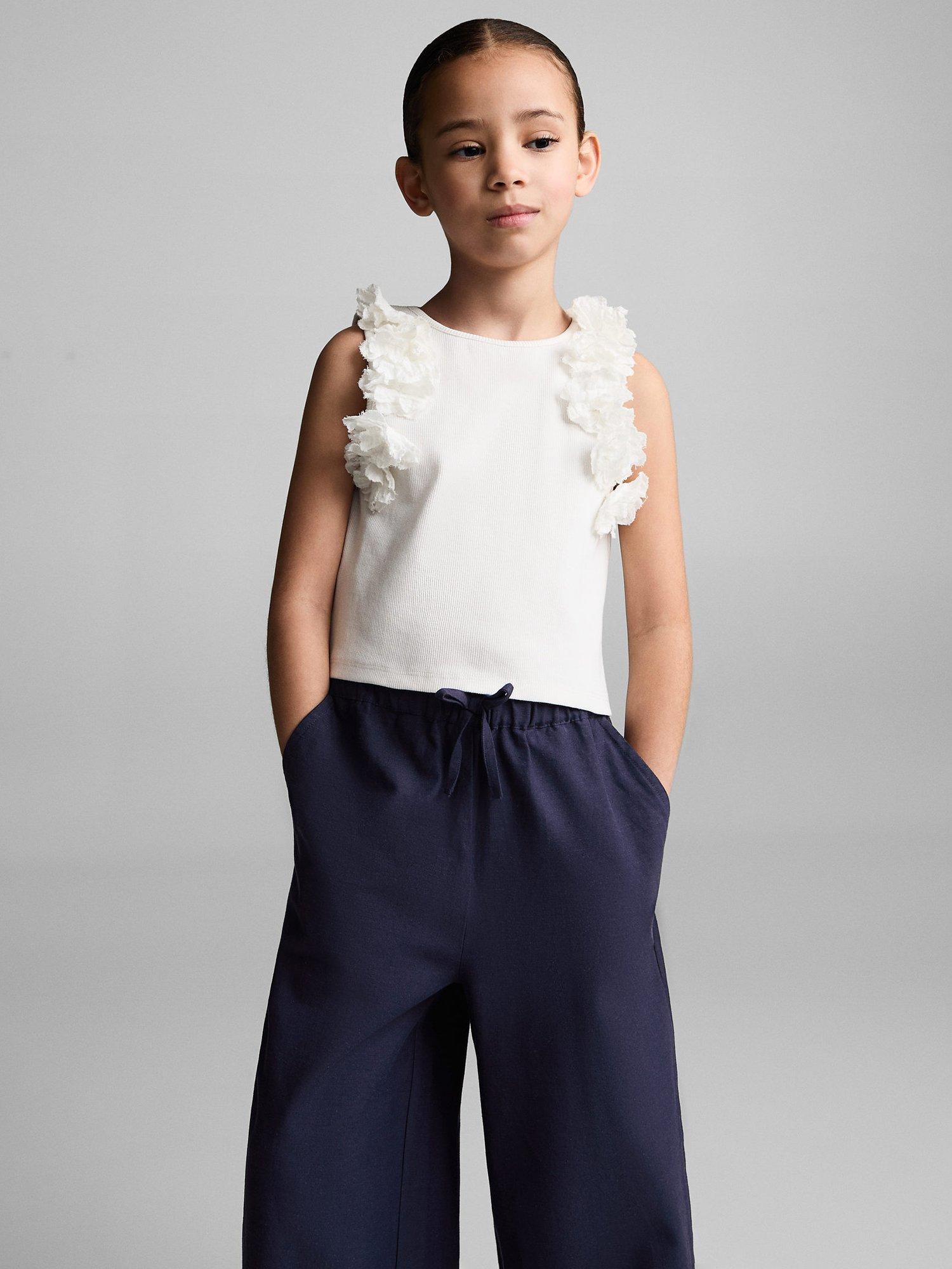 Mango Kids' Michaela Trousers, Navy