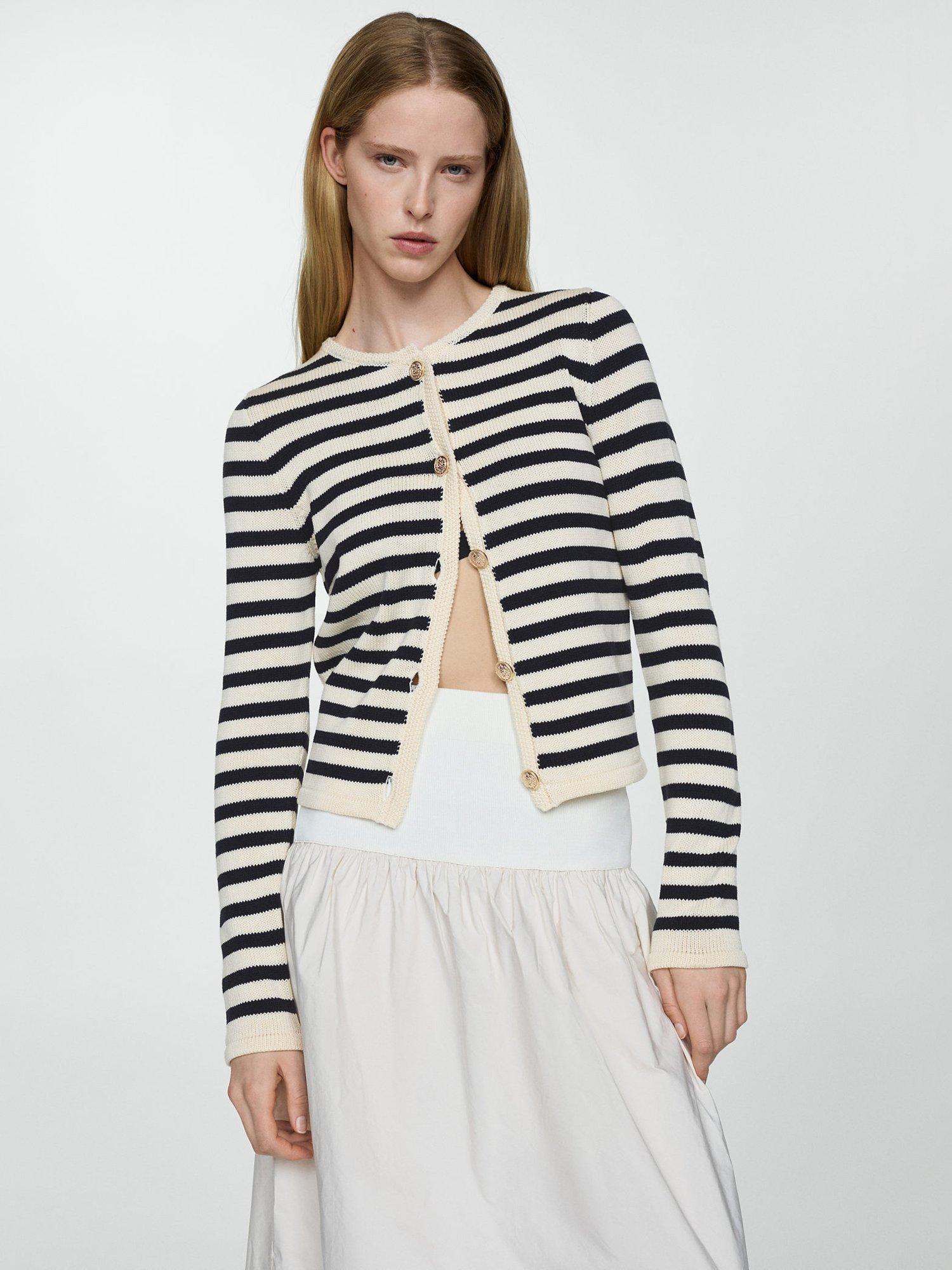 Product image 1 of 6, which shows Mango Eliot Cardigan, Navy, XXS