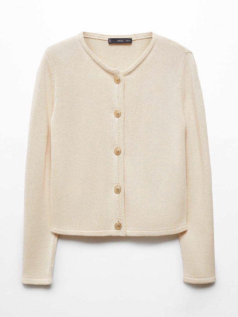 Product image 3 of 7, which shows Mango Eliot Cardigan, Light Beige, L