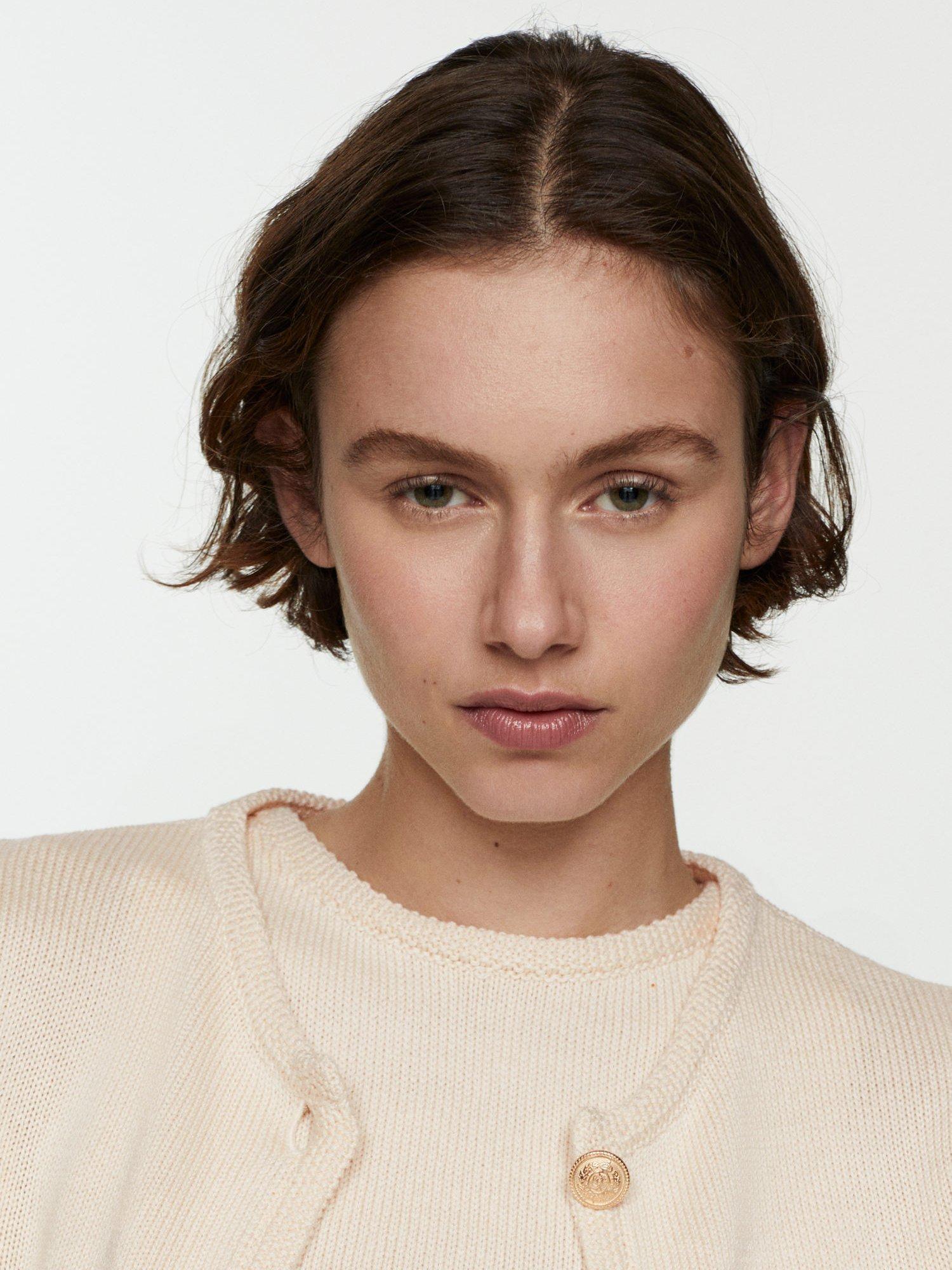 Product image 5 of 7, which shows Mango Eliot Cardigan, Light Beige, L