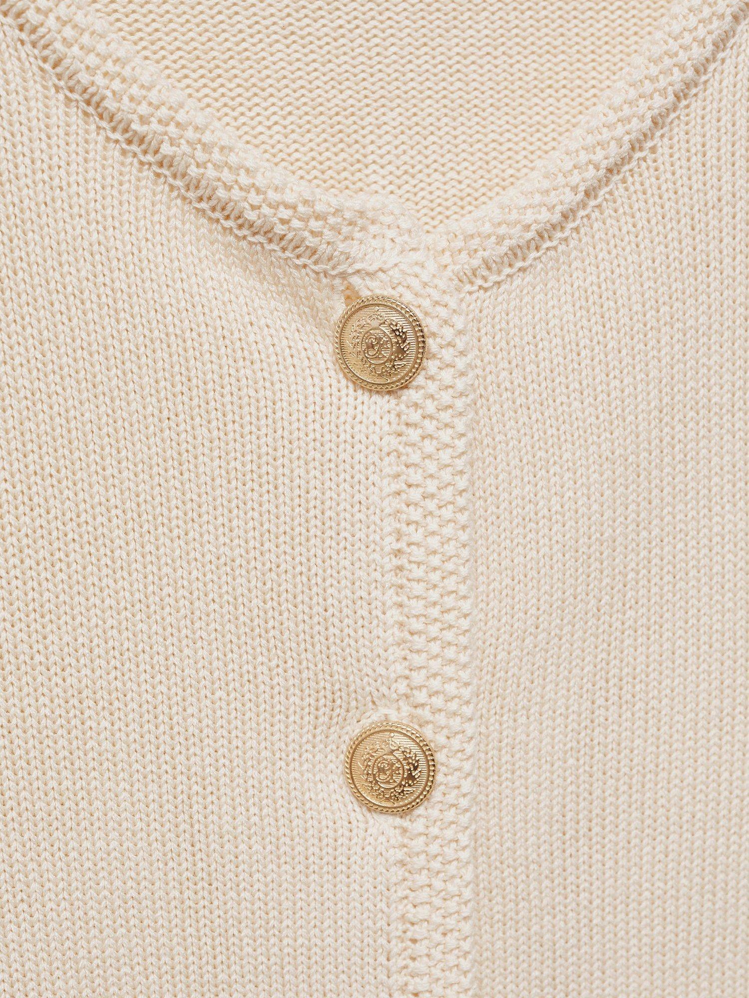 Product image 7 of 7, which shows Mango Eliot Cardigan, Light Beige, L
