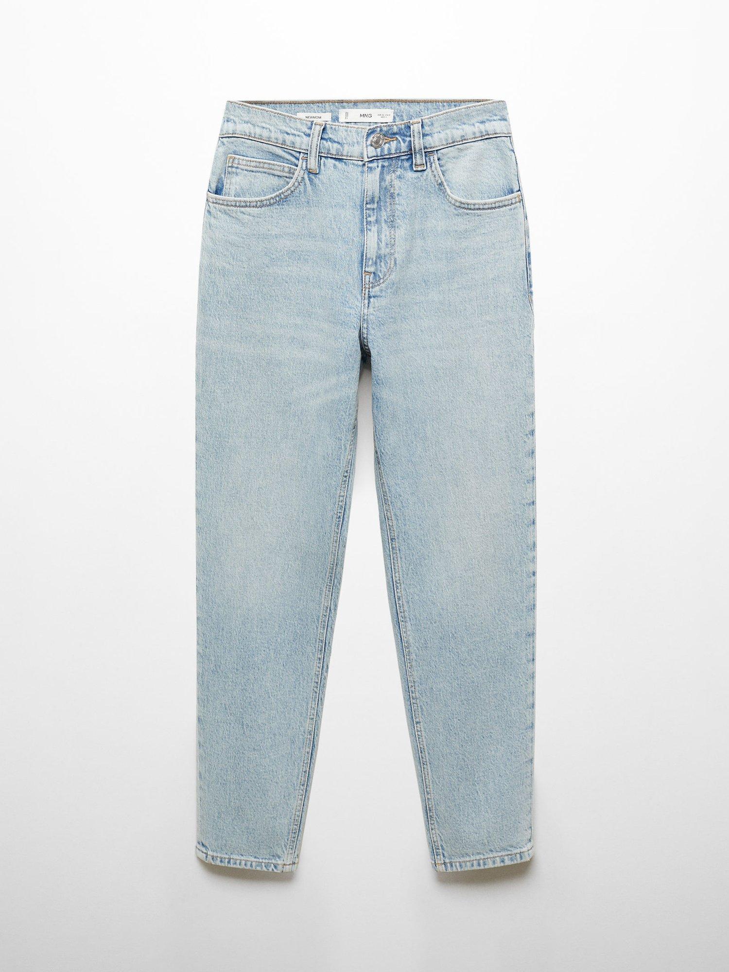 Product image 3 of 7, which shows Mango Mom Comfort High Rise Jeans, Open Blue, 4