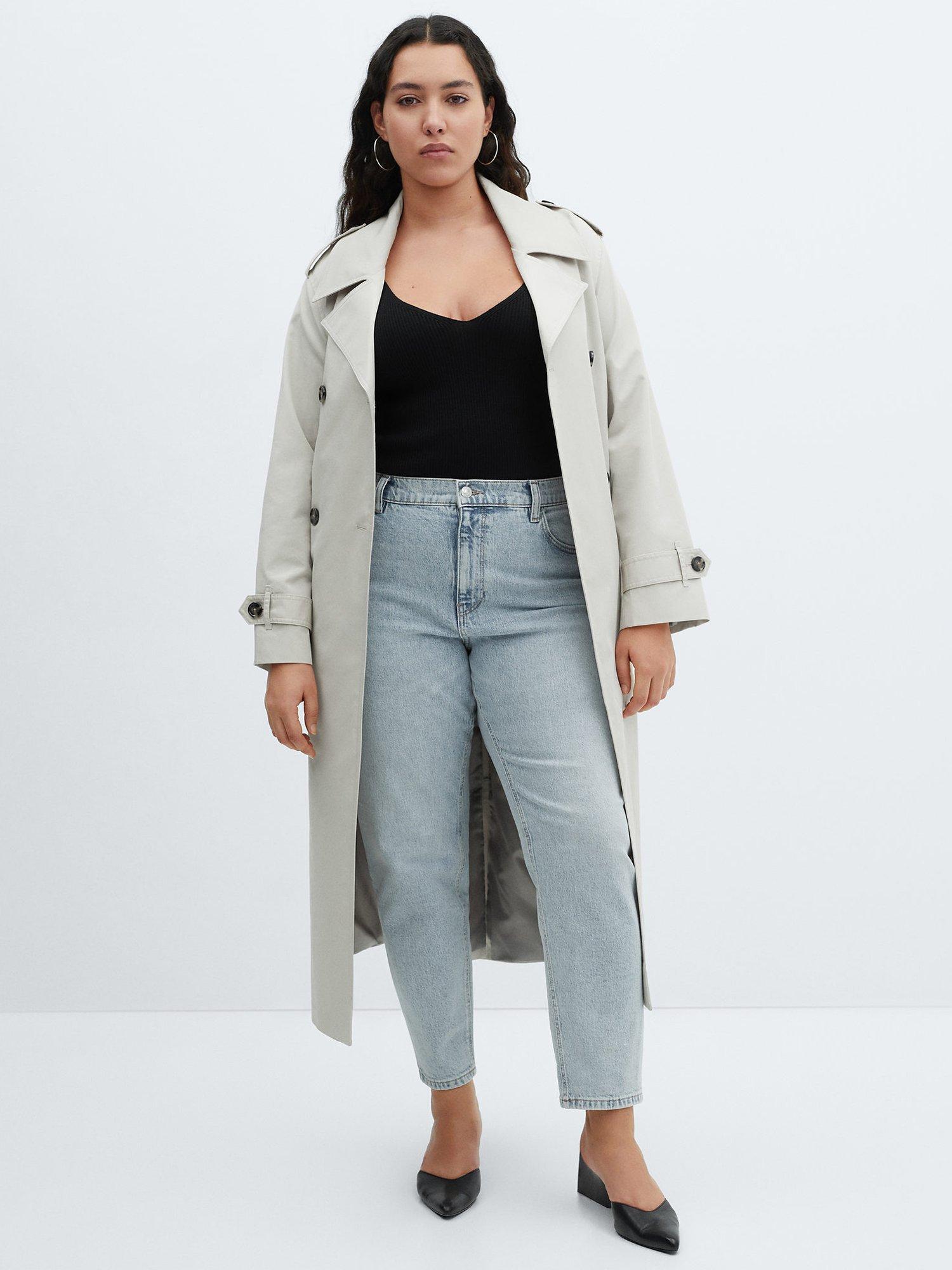 Product image 6 of 7, which shows Mango Mom Comfort High Rise Jeans, Open Blue, 4
