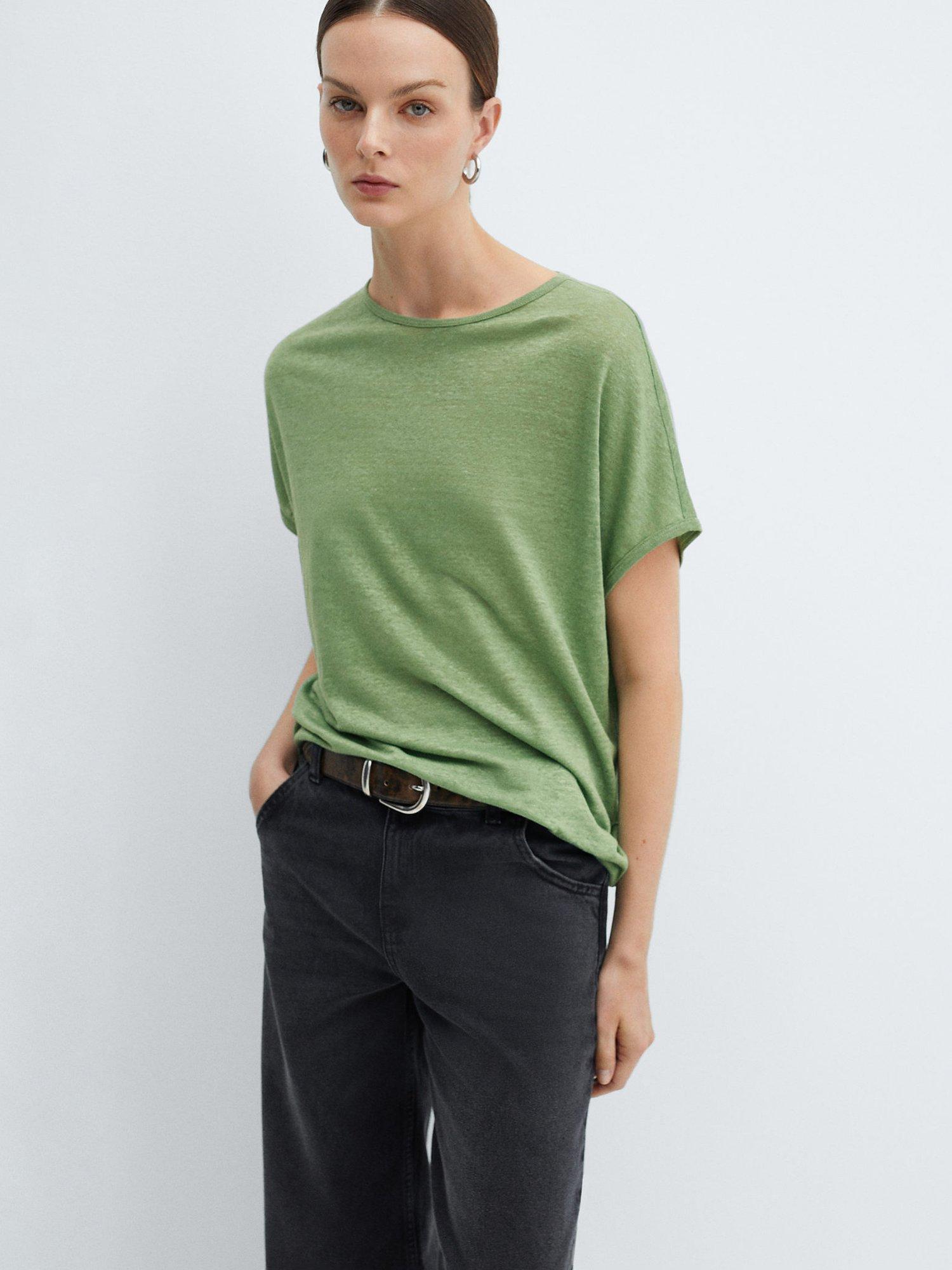 Mango Lint Linen T-Shirt