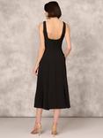 Aidan Mattox by Adrianna Papell Bonded Crepe Midi Dress, Black