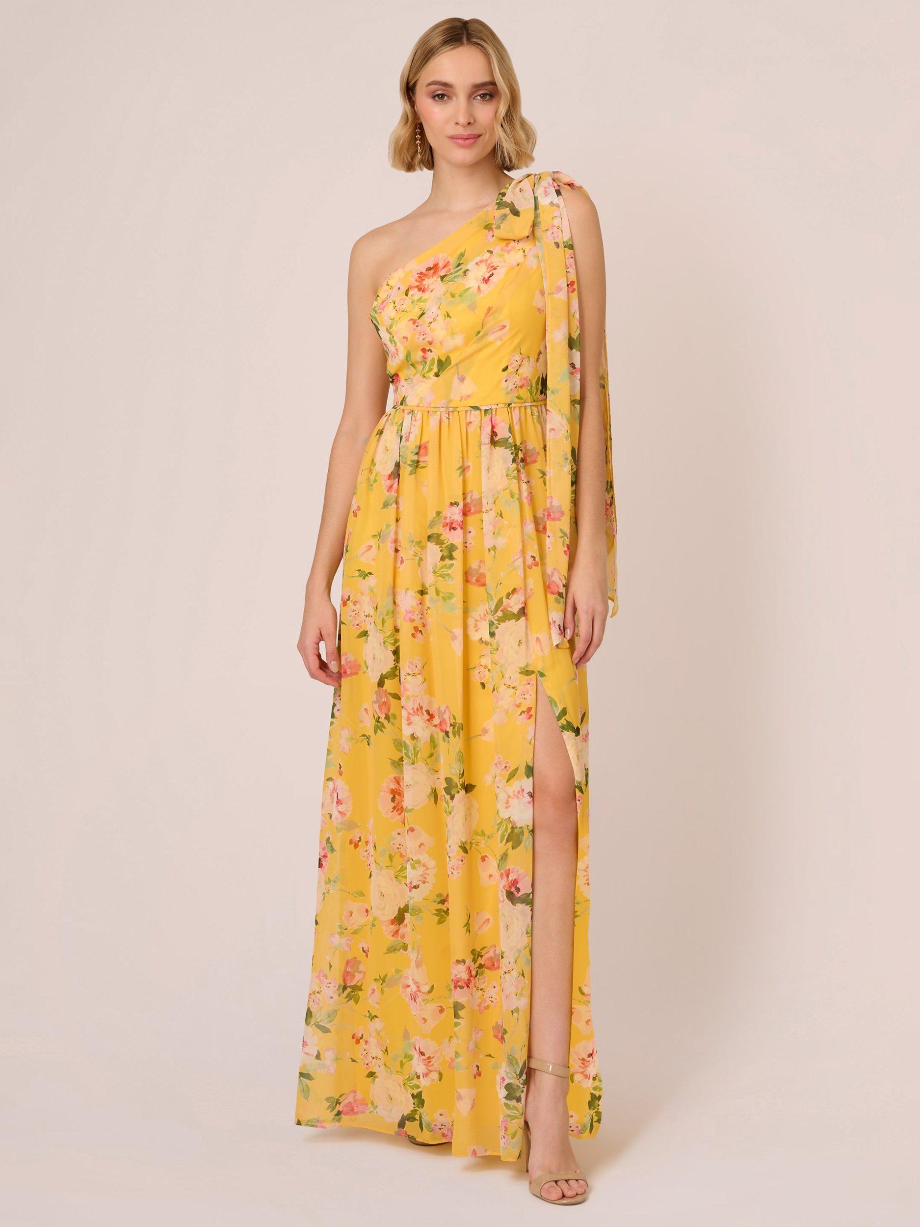 Adrianna papell one shoulder long dress best sale