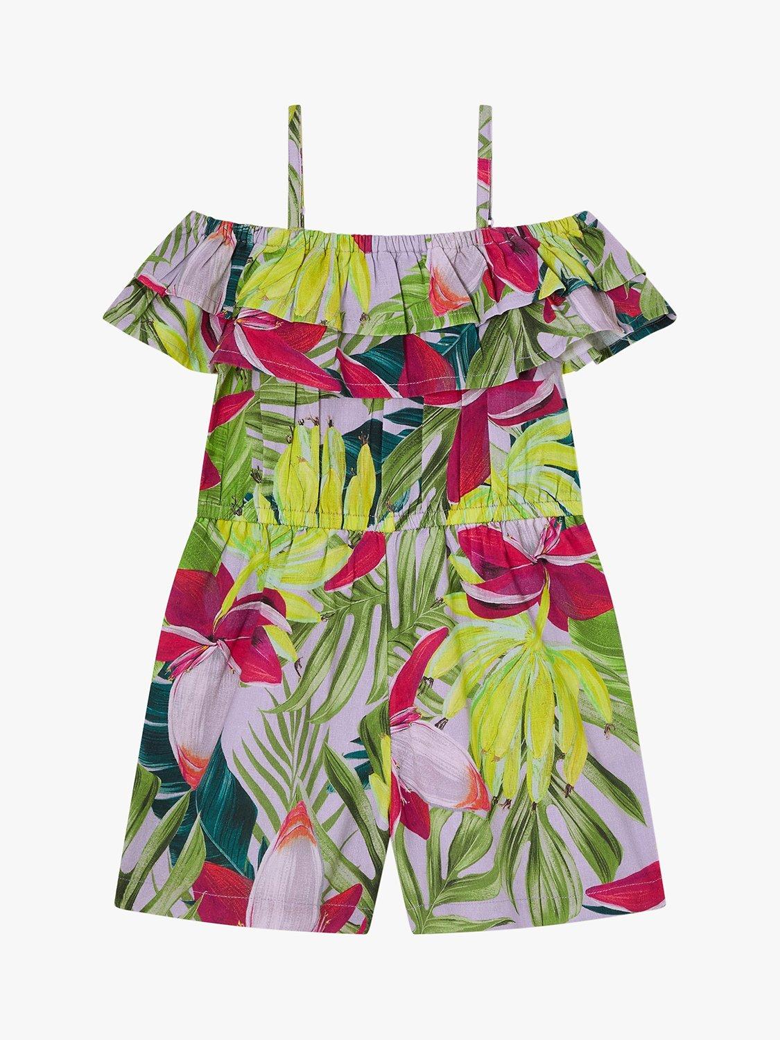 Angels by Accessorize Kids' Tropical Print Jumpsuit, Multi