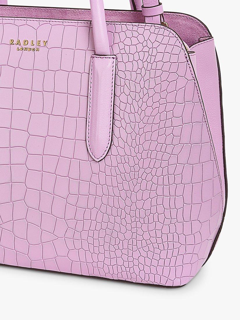 Radley Liverpool Street 2.0 Faux Croc Leather Medium Multiway Bag Sugar Pink