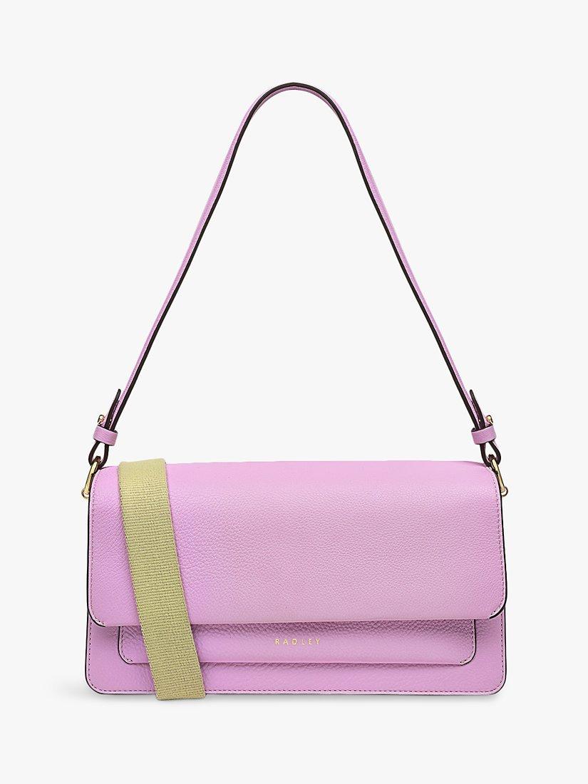 Radley Leather Lane Grained Leather Shoulder Bag, Sugar Pink, One Size