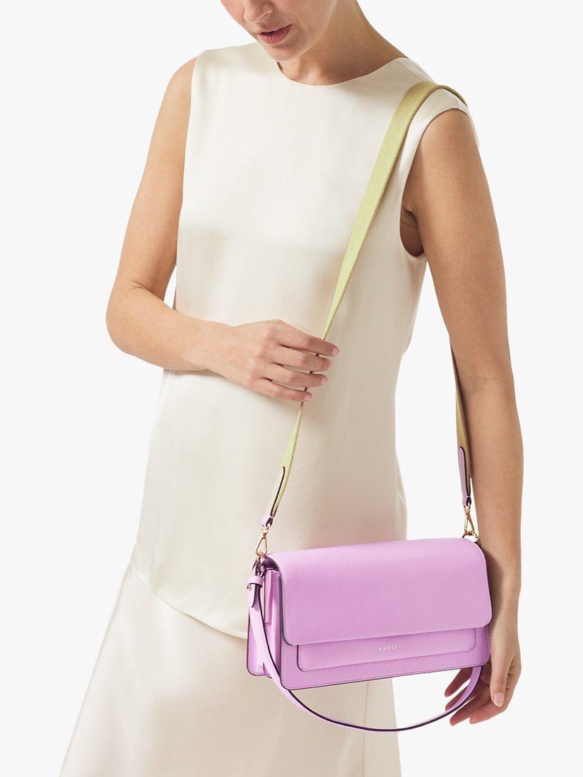 Radley Leather Lane Grained Leather Shoulder Bag, Sugar Pink, One Size