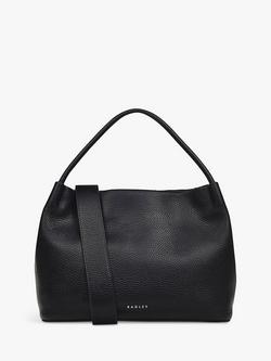 Radley Ivydale Road Leather Medium Zip Top Grab Bag, Black