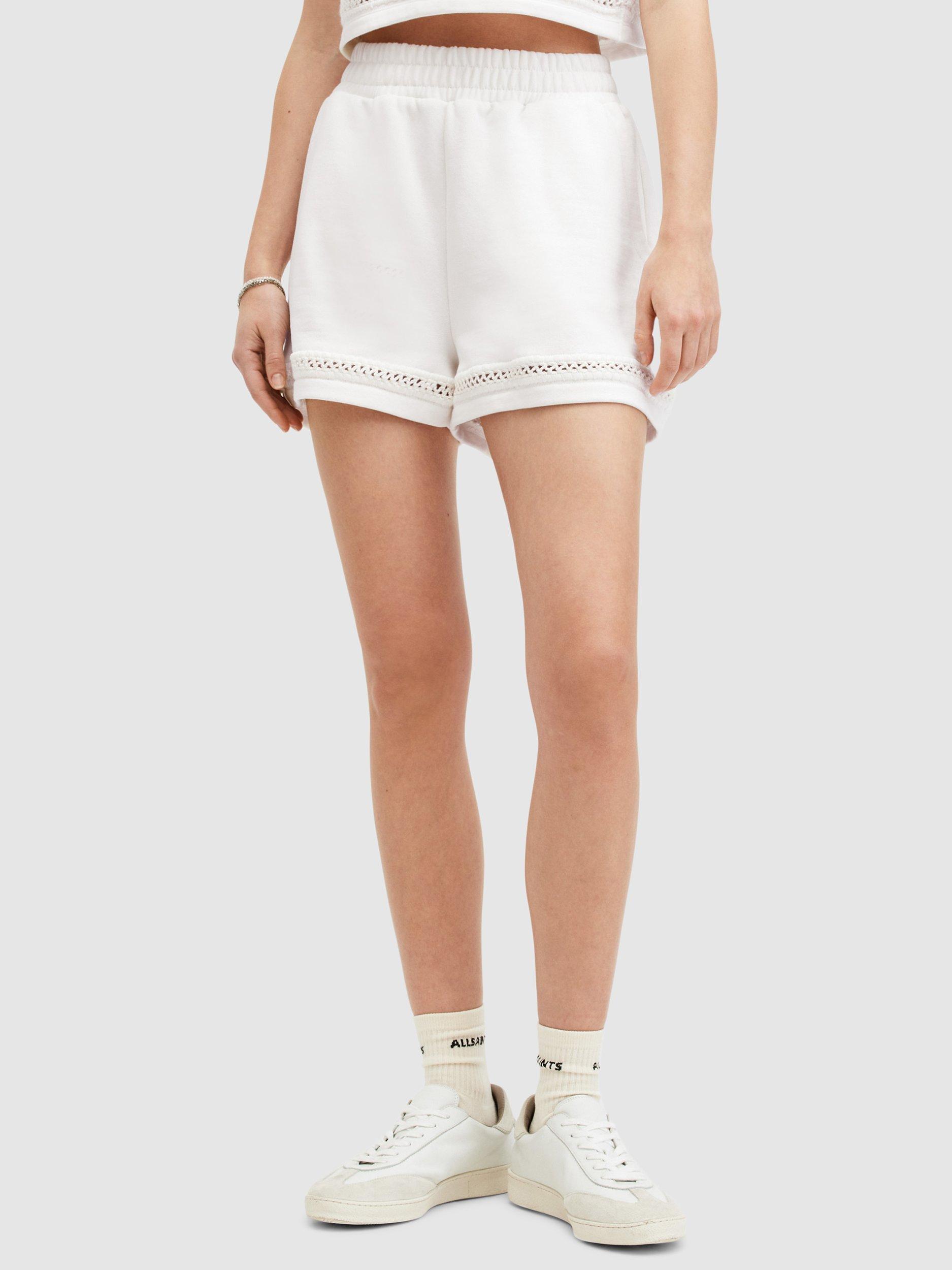AllSaints Ewelina Lila Shorts, Chalk White