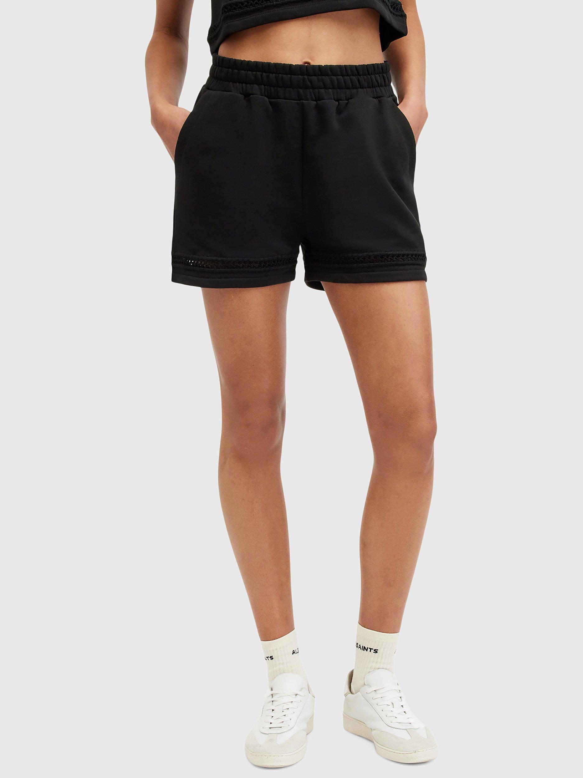 AllSaints Ewelina Lila Shorts, Black