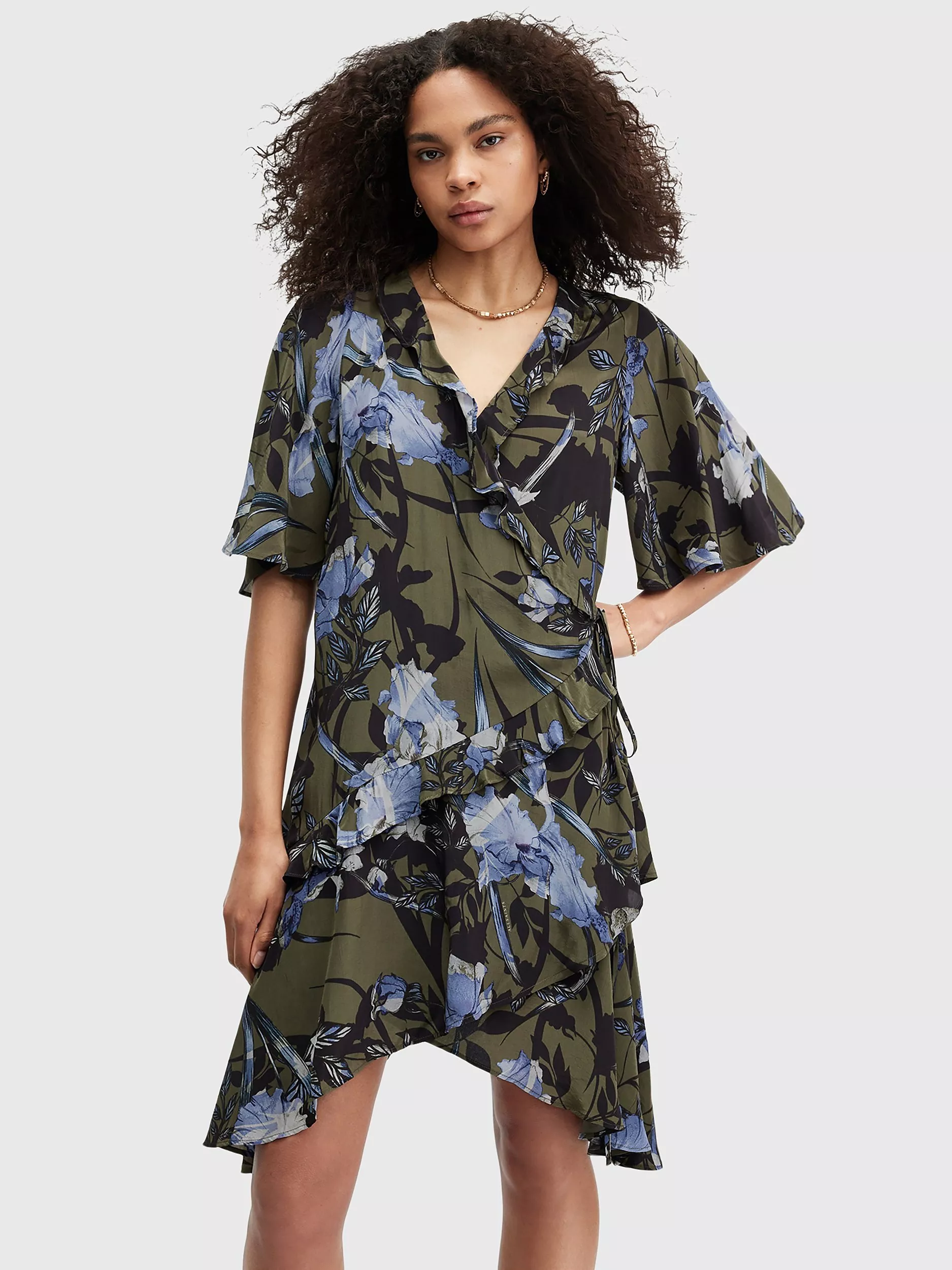 Allsaints Priya Freefall Wrap hot Dress