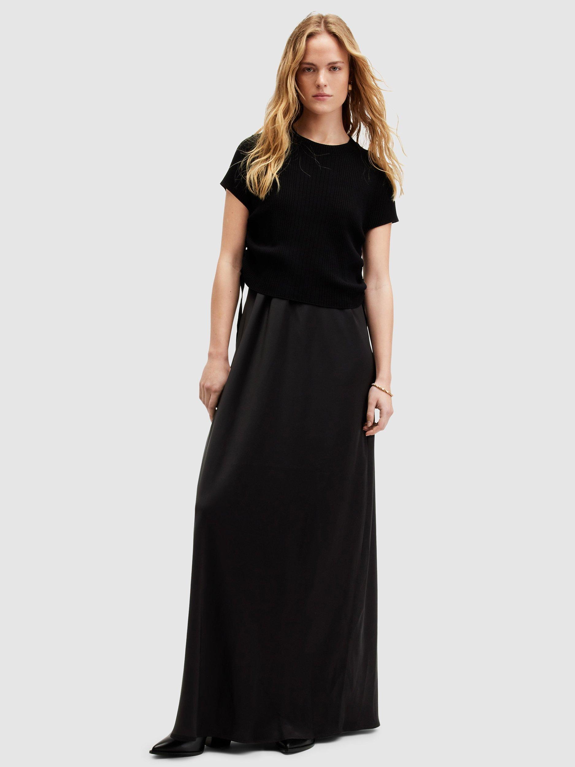 AllSaints Hayes 2-in-1 Maxi Slip Dress