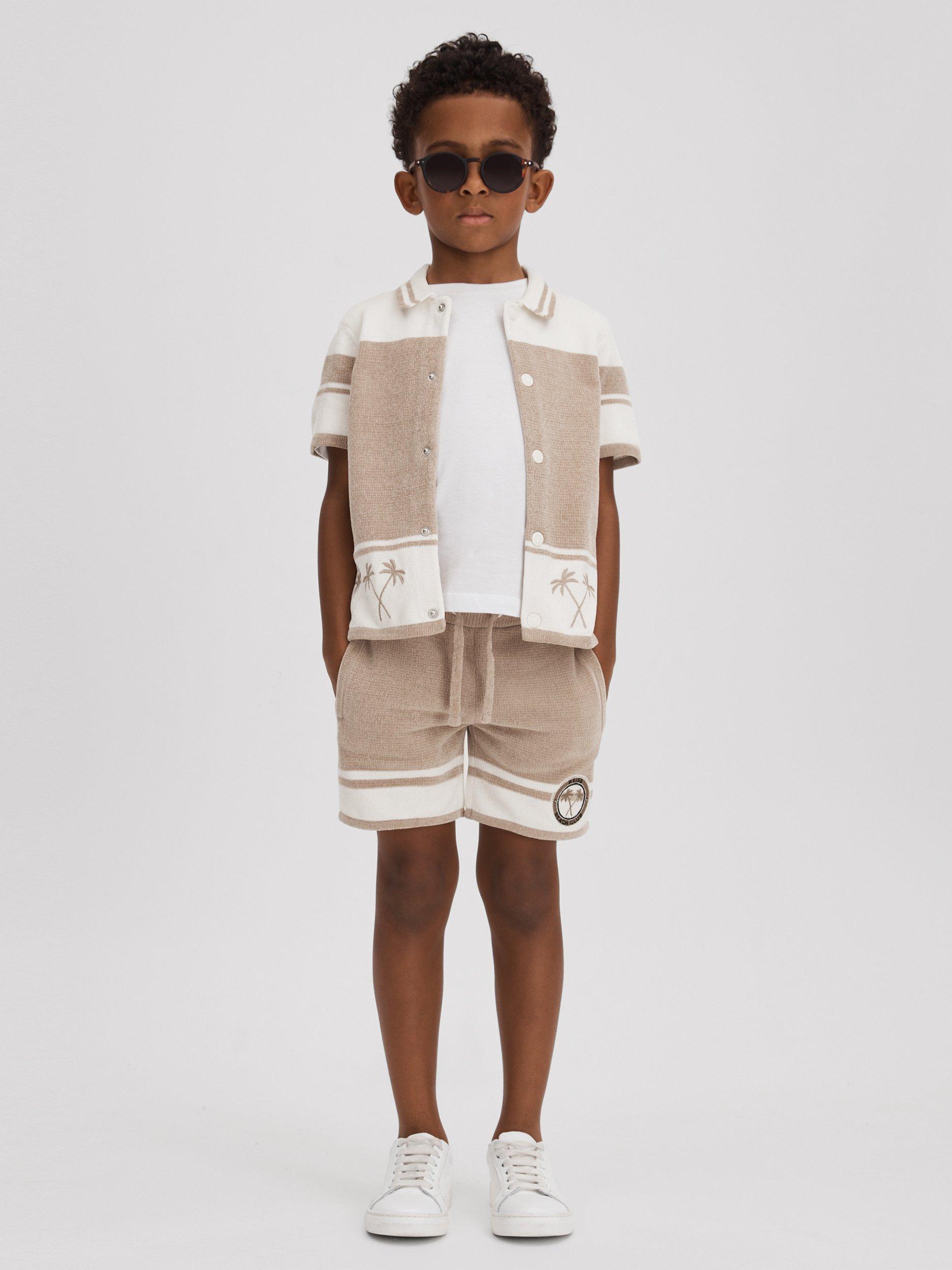 Reiss Kids' Catch Velour Beach Club Shorts