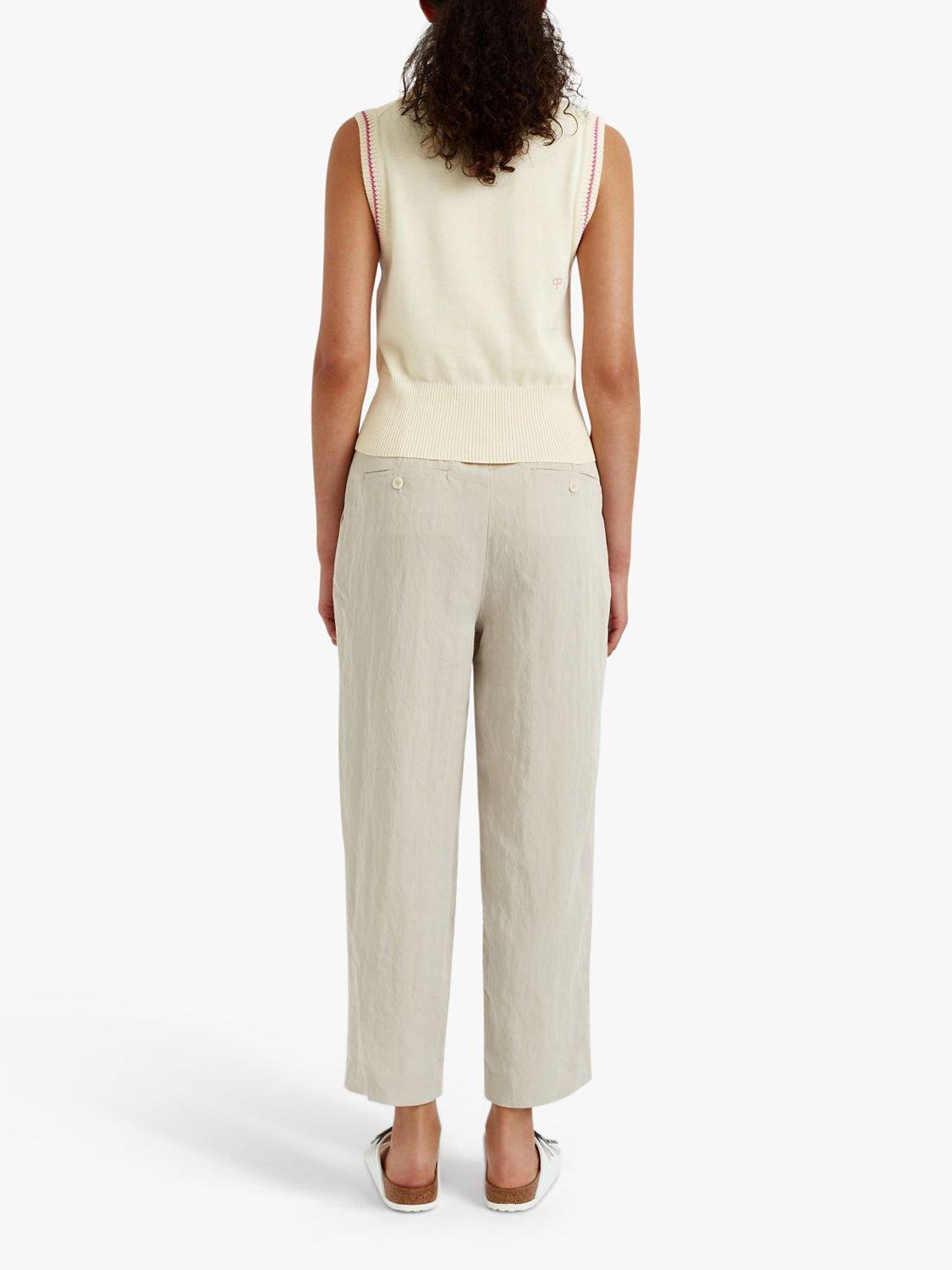 Product image 2 of 3, which shows Chinti & Parker Snoopy Tennis Cotton Tank Top, Cream/Multi, XS