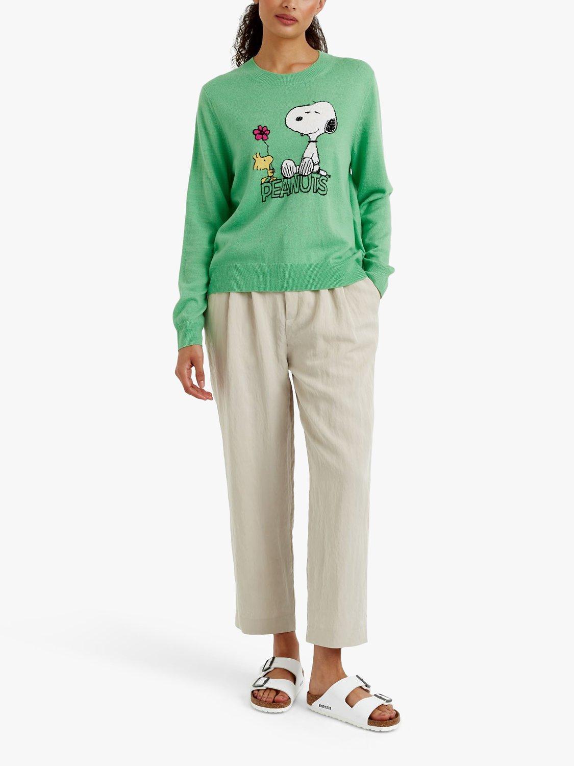 Chinti & Parker Peanuts Wool Cashmere Blend Jumper, Sea Fresh Green, XS