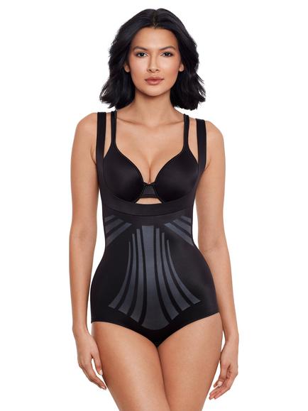 Miraclesuit Lycra® FitSense Firm Tummy Control Torsette Bodysuit, Black
