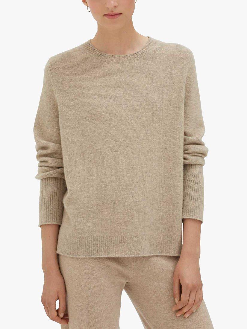 Chinti & Parker Cashmere Boxy Jumper, Oatmeal, XS