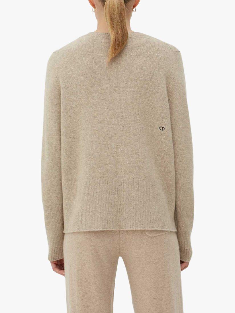 Chinti & Parker Cashmere Boxy Jumper, Oatmeal, XS