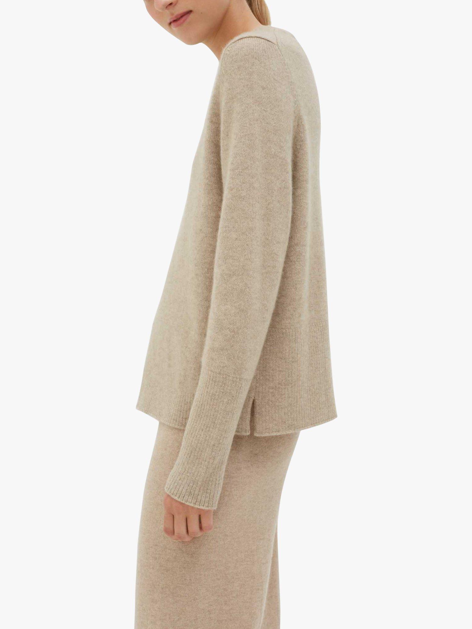 Chinti & Parker Cashmere Boxy Jumper, Oatmeal, XS