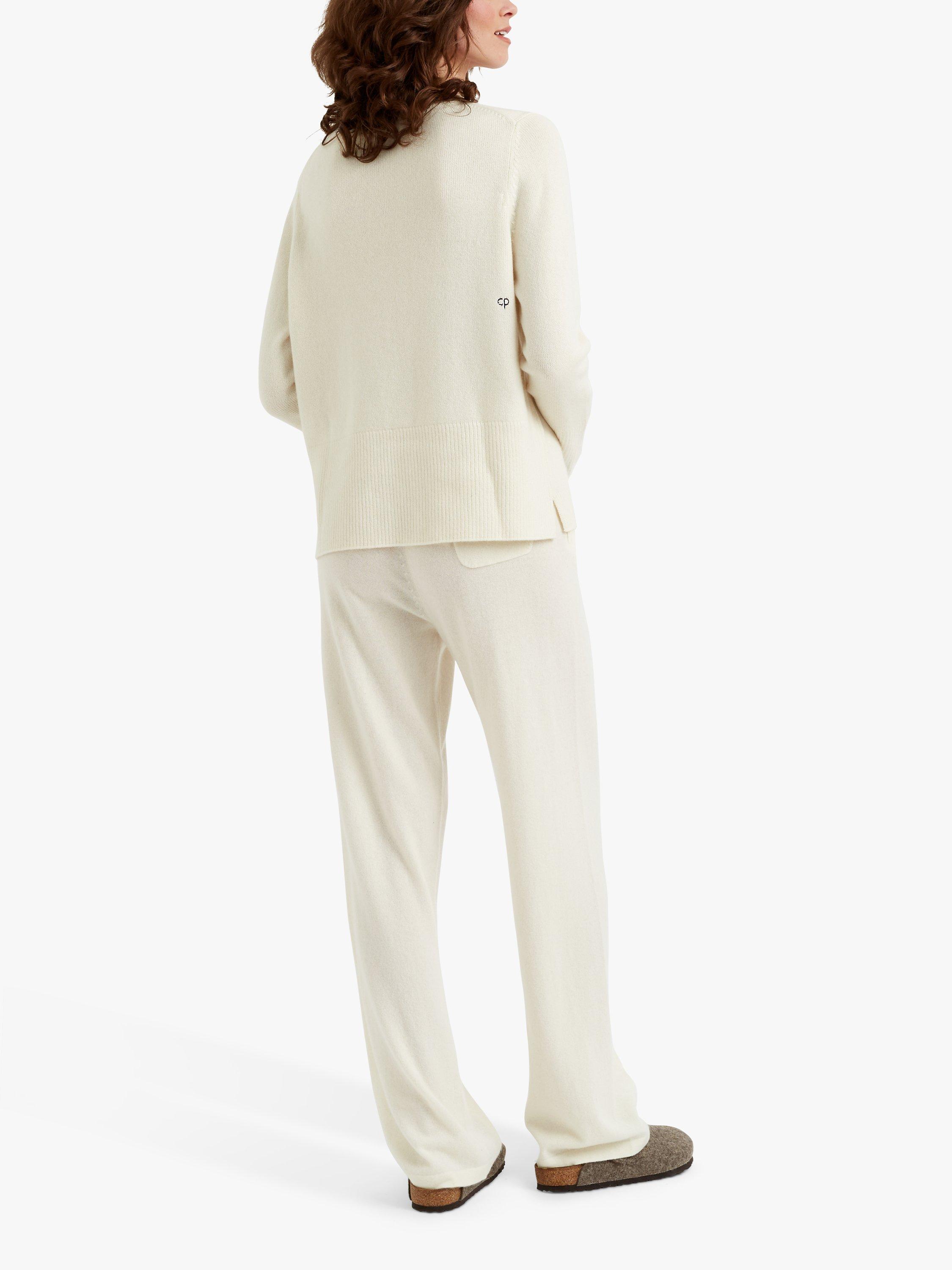 Product image 2 of 4, which shows Chinti & Parker Cashmere Crew Neck Jumper, Cream, XS