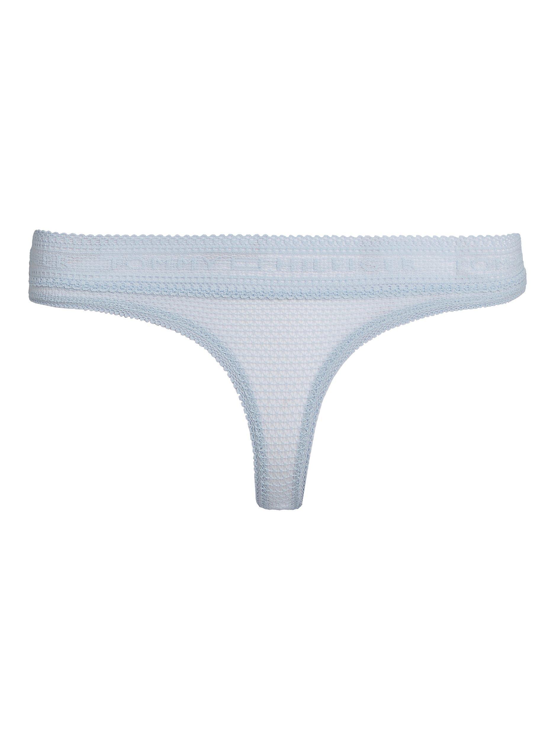 Tommy Hilfiger Essential Logo Mesh Thong, Breezy Blue