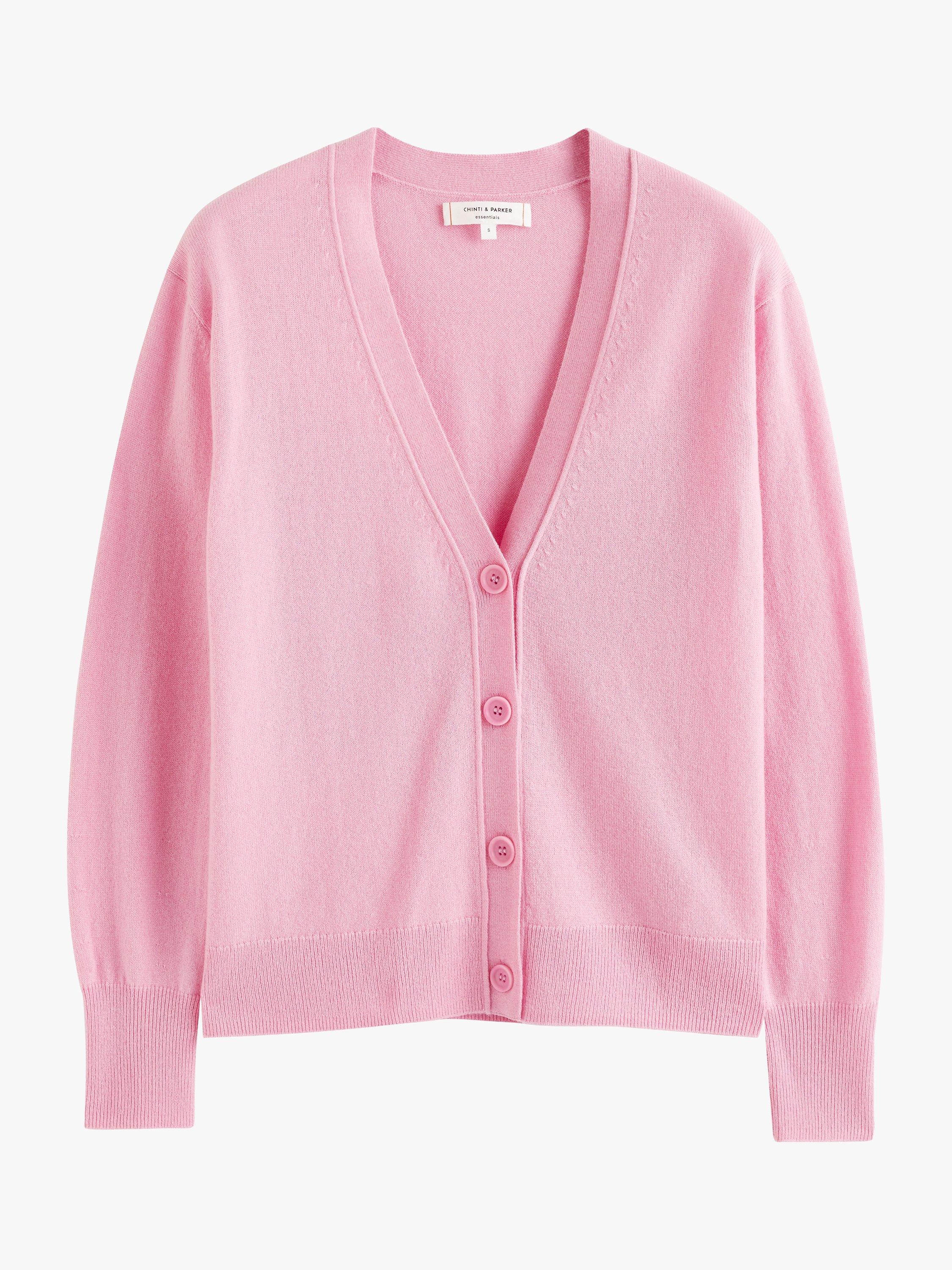 Chinti & Parker Cashmere Cardigan, Fondant Pink, XS