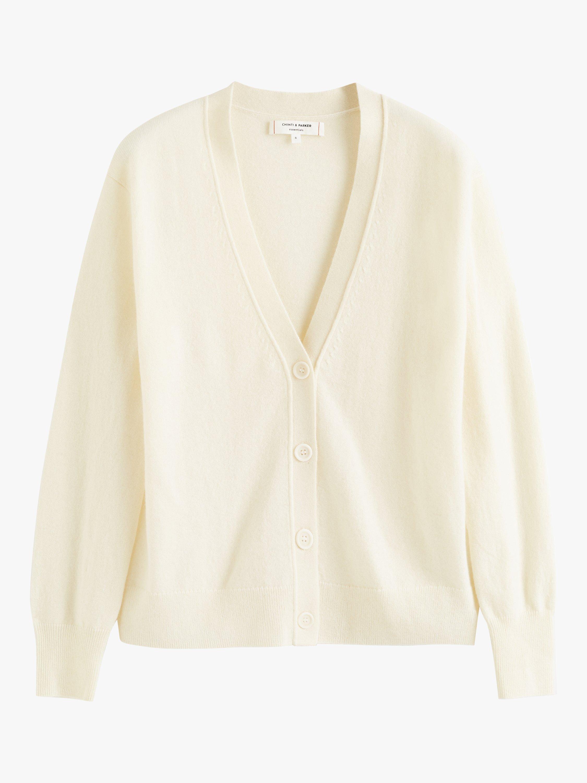 Chinti & Parker Cashmere Cardigan, Cream, XS