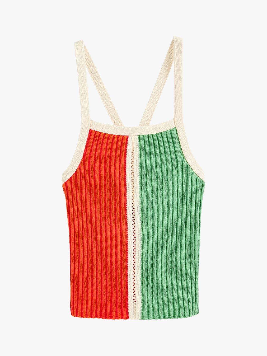 Product image 4 of 6, which shows Chinti & Parker Riveria Top, Green/Orange, XS
