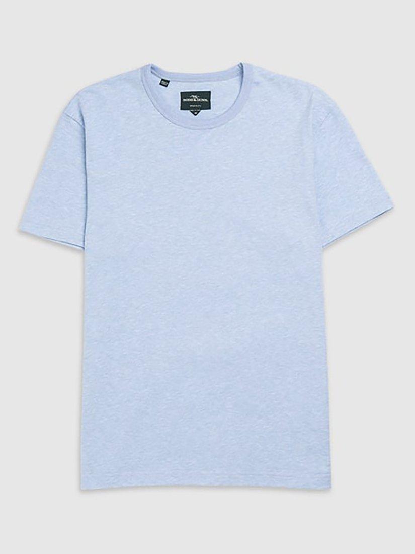 Product image 4 of 5, which shows Rodd & Gunn Fairfield Cotton Linen Slim Fit T-Shirt, Sky, XS