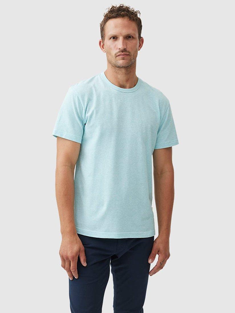 Product image 1 of 5, which shows Rodd & Gunn Fairfield Cotton Linen Slim Fit T-Shirt, Mint, XS