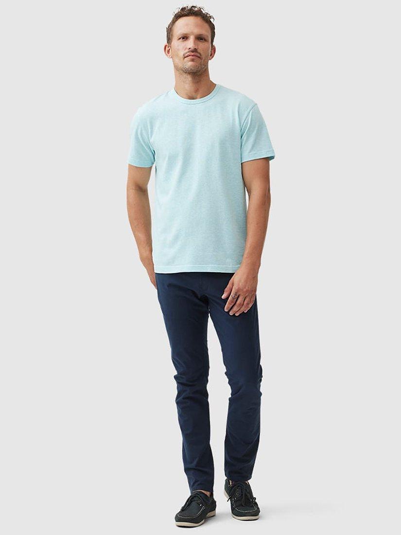 Product image 2 of 5, which shows Rodd & Gunn Fairfield Cotton Linen Slim Fit T-Shirt, Mint, XS